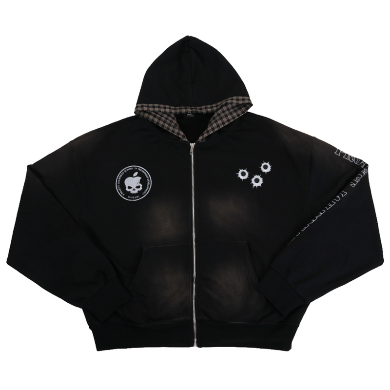 Bullet Flannel Zip Hoodie