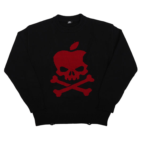 Skull Knit Sweater Black