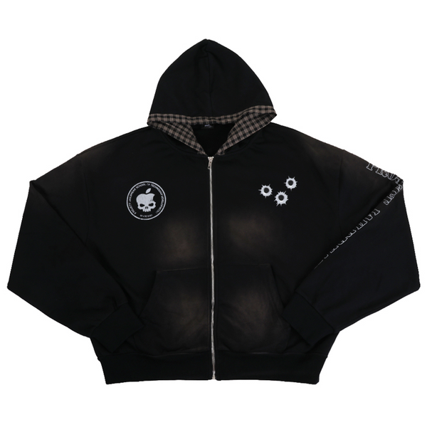 Bullet Flannel Zip Hoodie
